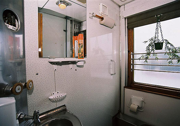 Туалет в поезде Енисей